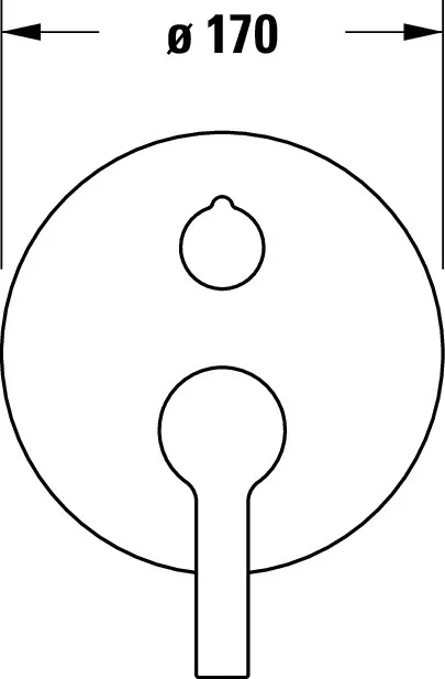 B.2 Einhebel-Wannenmischer Unterputz mitUmstellventil,Ausl.87 Breite 170 mm