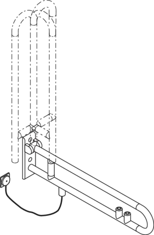 HEWI Stützklappgriff „Serie 801“ HEWI Stützklappgriff „Serie 801“