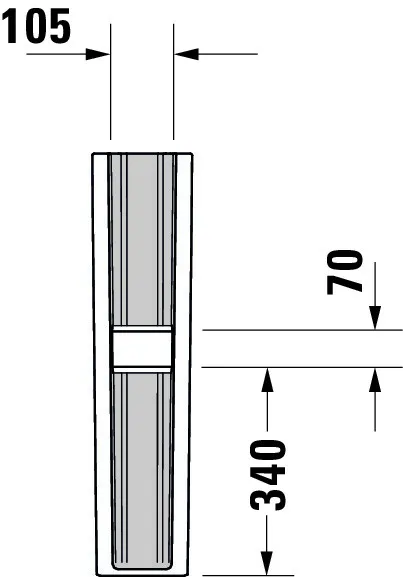 Standsäule Nohne 1 weiß 190x170x720mm, bodenstehend