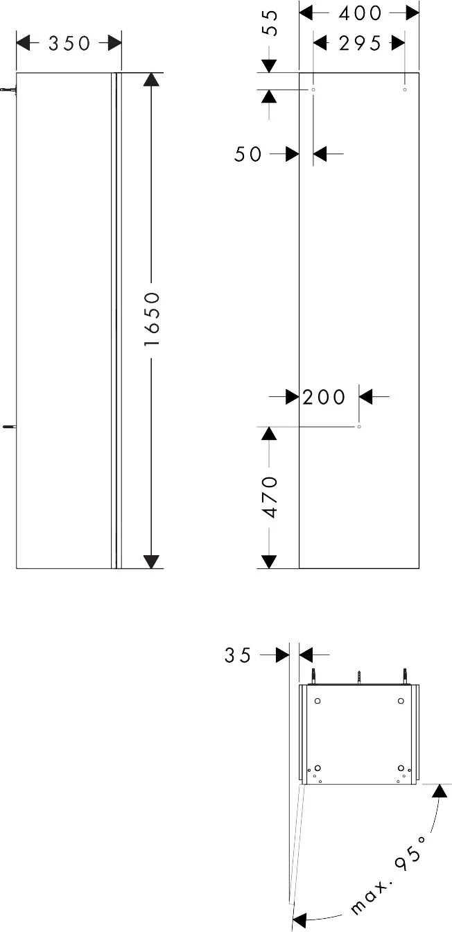 Hansgrohe Xilesa E Hochschrank, 400x350 mm, Türanschlag links, Eiche Kaschmir Hansgrohe Xilesa E Hochschrank, 400x350 mm, Türanschlag links, Eiche Kaschmir