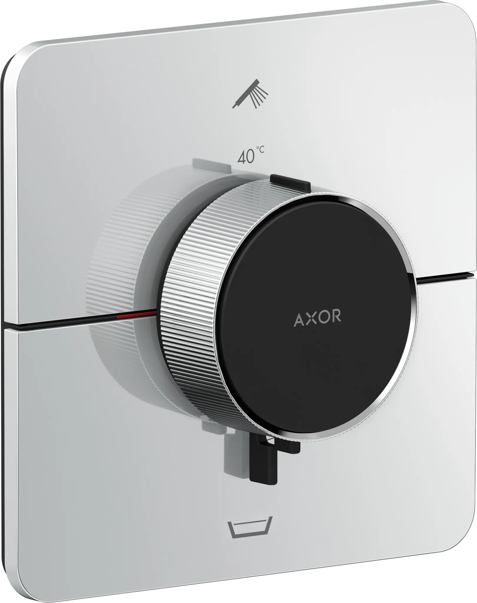 AXOR ShowerSelect ID Thermostat Unterputz softsquare für 2 Verbraucher mit integrierter Sicherungskombi nach EN1717 Chrom