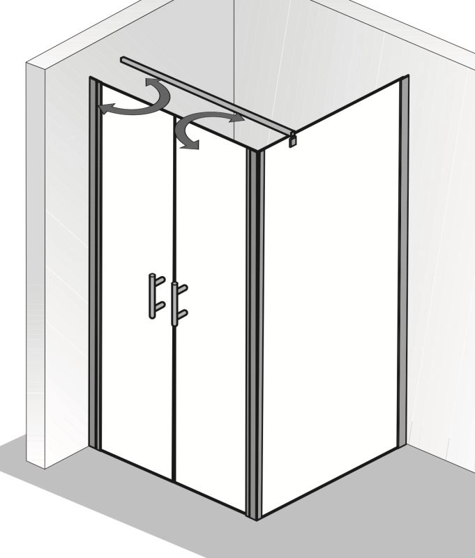 HSK gerahmte Seitenwand für Pendeltür „Favorit Nova“ Glas Mattierung mittig (65 cm), Profile Weiß, für 800 mm, H: 1950 mm HSK gerahmte Seitenwand für Pendeltür „Favorit Nova“ Glas Mattierung mittig (65 cm), Profile Weiß, für 800 mm, H: 1950 mm