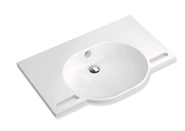 HEWI PG87 Waschtisch, Mineralguss, alpinweiß, Breite 850mm, Tiefe 550mm HEWI PG87 Waschtisch, Mineralguss, alpinweiß, Breite 850mm, Tiefe 550mm