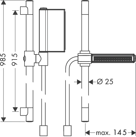 Brausenset Axor One 900mm chrom