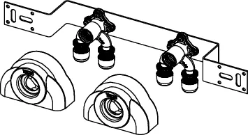 TECElogo-Ax Montageeinheit 150 mm mit U-Doppelwandscheibe Dimension 16 × Rp 1/2″, Si-Bronze TECElogo-Ax Montageeinheit 150 mm mit U-Doppelwandscheibe Dimension 16 × Rp 1/2″, Si-Bronze