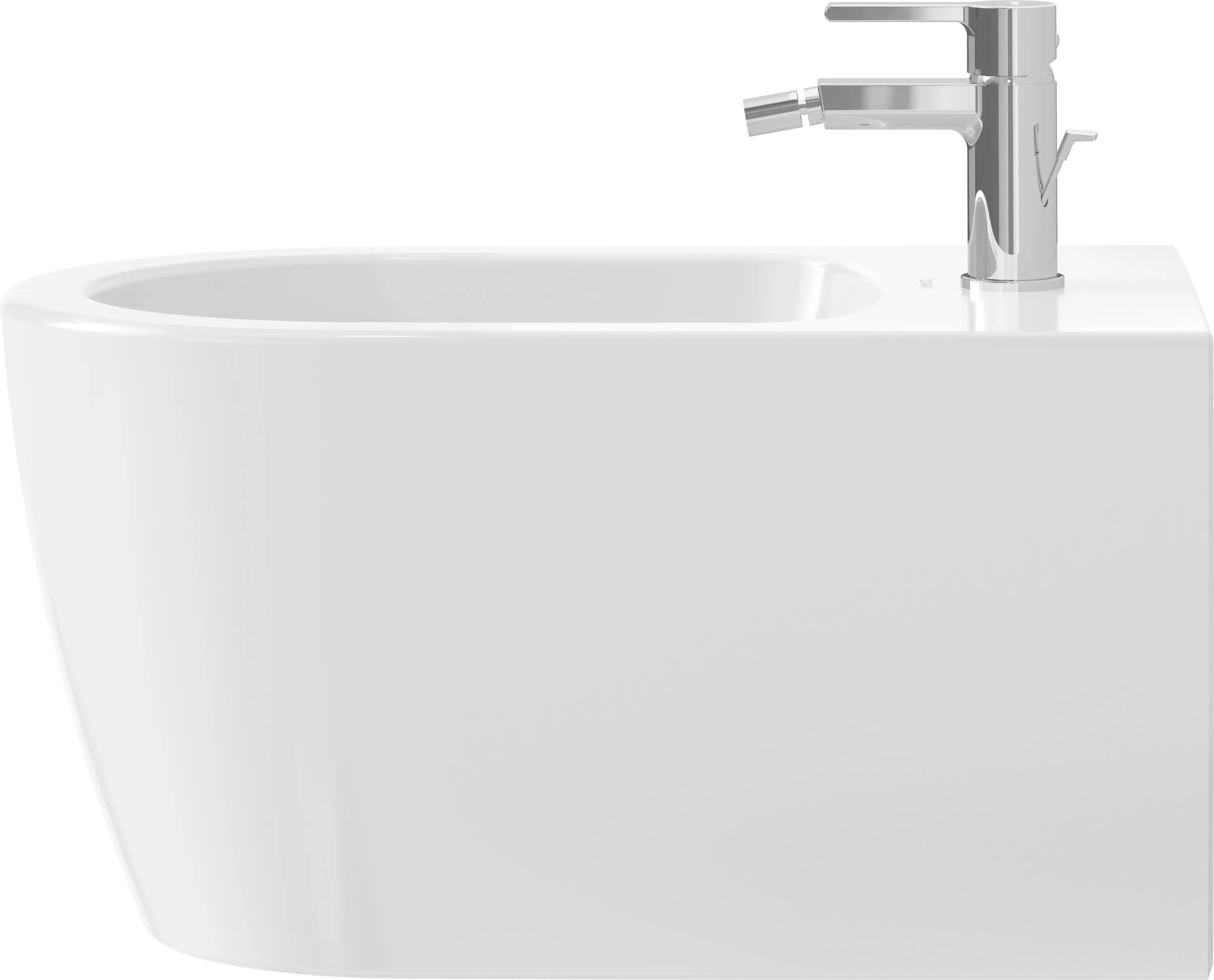 Duravit Wand-Bidet „ME by Starck“, Befestigung verdeckt 37 × 57 × 29,5 cm in Weiß Hochglanz Duravit Wand-Bidet „ME by Starck“, Befestigung verdeckt 37 × 57 × 29,5 cm in Weiß Hochglanz