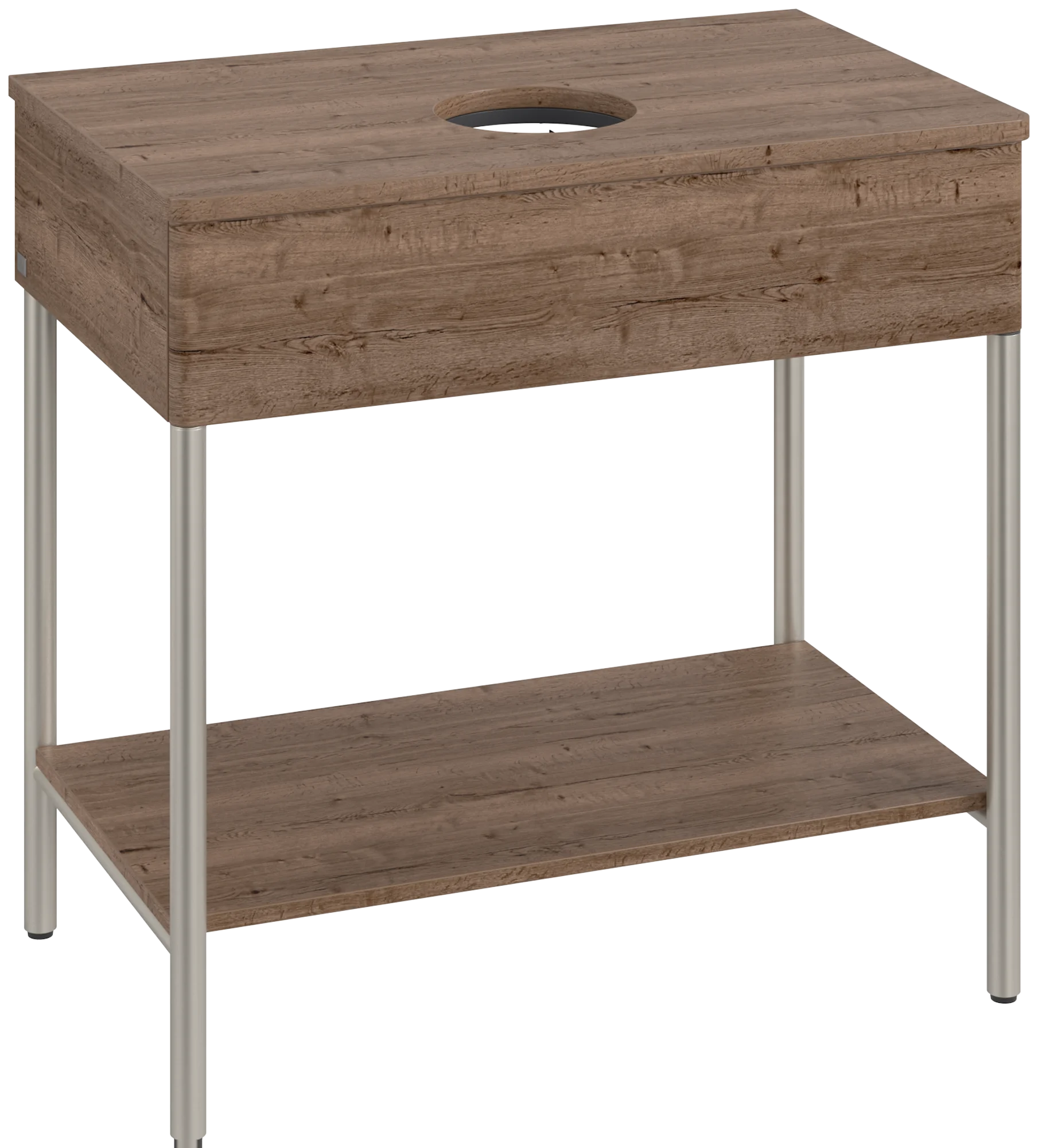 Villeroy & Boch Waschbeckenunterschrank Artis K63010, Eckig Tobacco Oak, 800x782x500mm, mit Metallgestell und Push-to-open Funktion