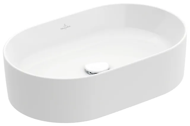 Villeroy & Boch Aufsatzwaschtisch oval aus TitanCeram „Collaro“ 560 × 360 × 145 mm, ohne Hahnlochbohrung in Weiß Alpin Villeroy & Boch Aufsatzwaschtisch oval aus TitanCeram „Collaro“ 560 × 360 × 145 mm, ohne Hahnlochbohrung in Weiß Alpin