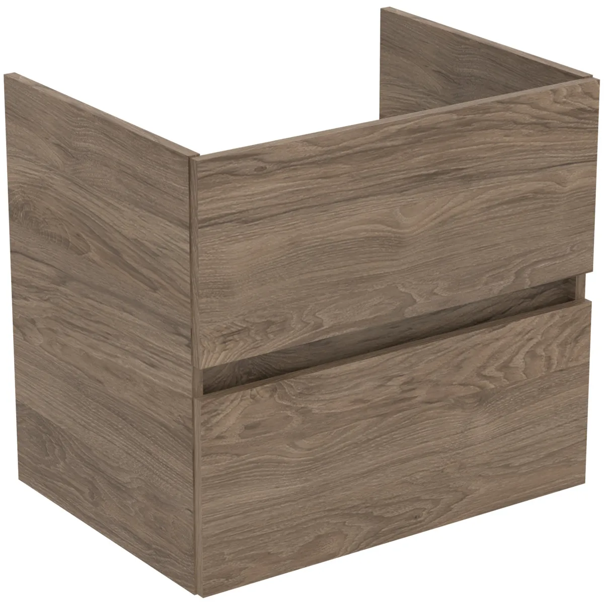 Möbelpaket Eurovit+ mit Waschtisch 61cm Weiß und Unterschrank 60cm 2 Auszüge Hochglanz grau lackiert
