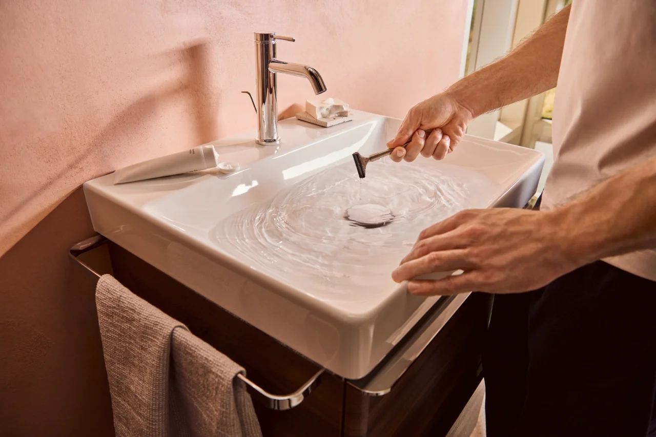 Hansgrohe Tecturis S Einhebel-Waschtischmischer 110 CoolStart EcoSmart+ mit Zugstangen-Ablaufgarnitur Chrom
