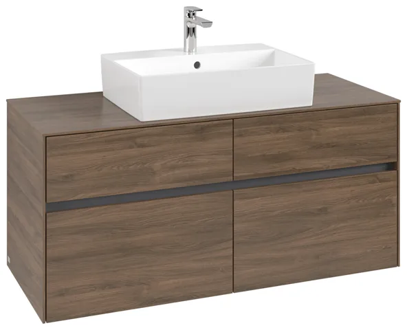 Villeroy & Boch Waschtischunterschrank „Collaro“ 1200 × 548 × 500 mm Arizona Oak, ohne Beleuchtung, für Becken mittig Villeroy & Boch Waschtischunterschrank „Collaro“ 1200 × 548 × 500 mm Arizona Oak, ohne Beleuchtung, für Becken mittig