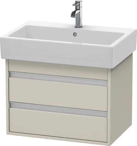 Duravit Waschtischunterschrank wandhängend „Ketho“ 65 × 48 × 44 cm Taupe Matt