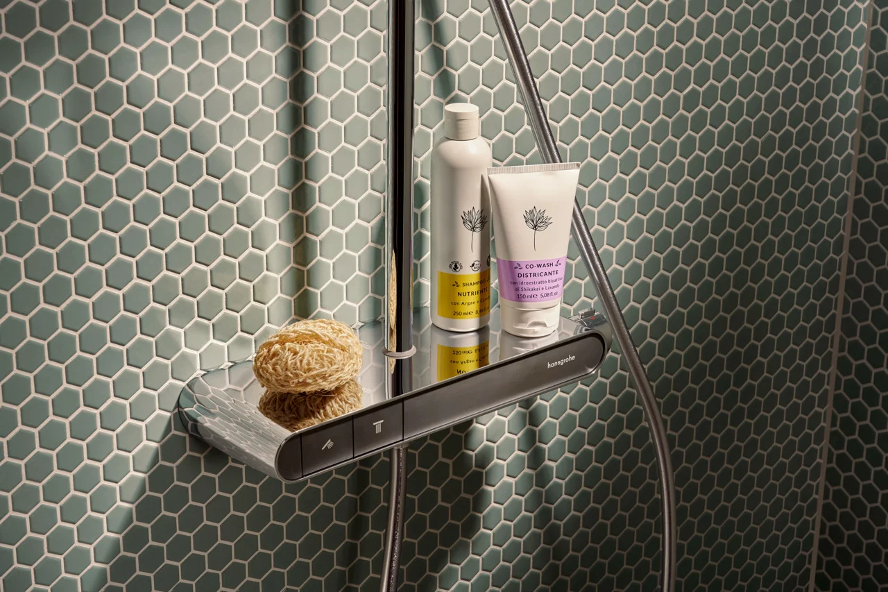 Activera Q Showerpipe 290/180 1jet EcoSmart mit ShowerTablet Select 360 Varia, Oberfläche: Chrom