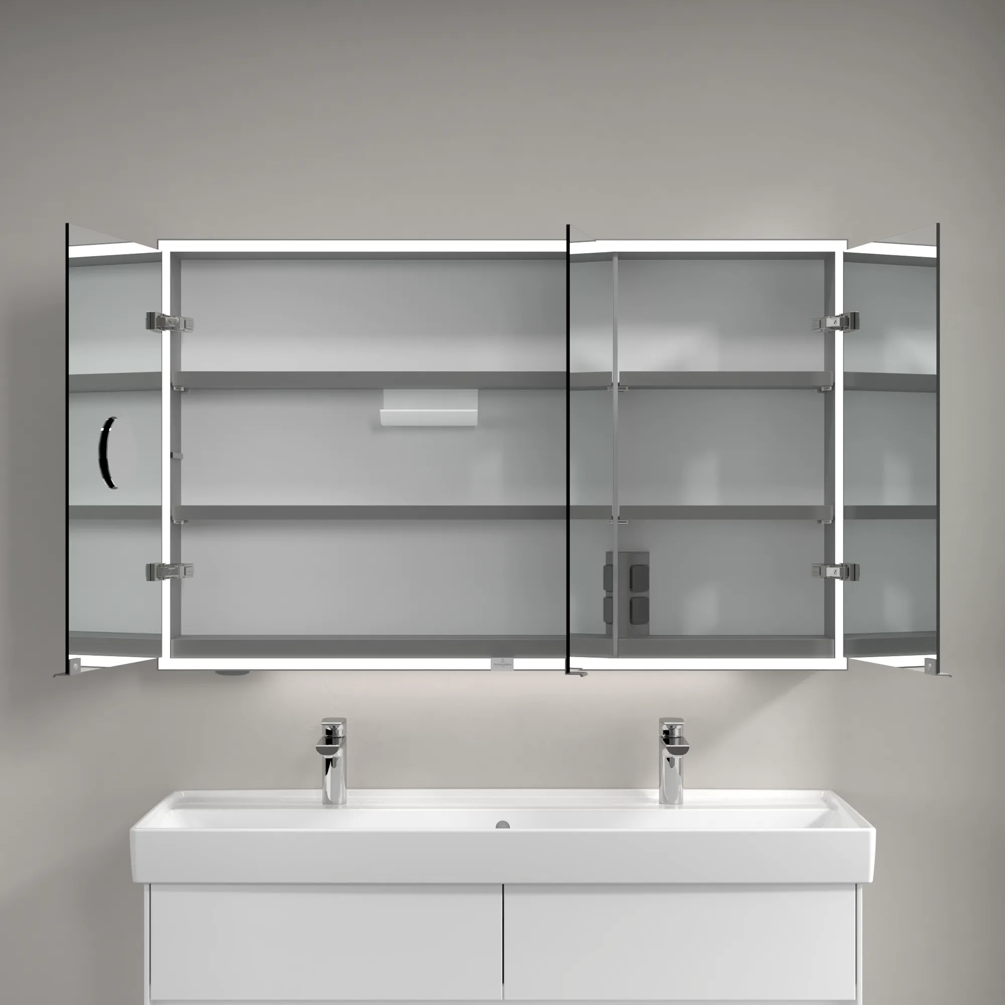 Villeroy & Boch Spiegelschrank „My View Now“ mit Sensorschalter 120 × 75 × 16,8 cm