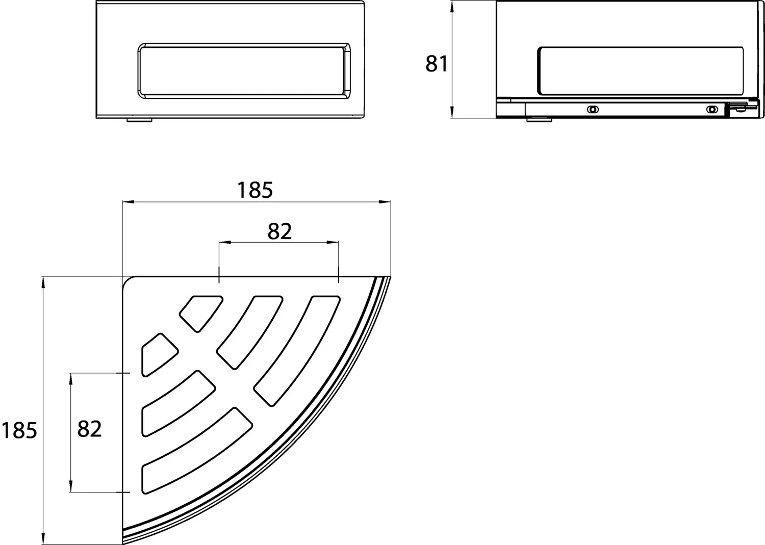 system 2 Eckwandkorb mit verdeckter Wandbefestigung, chrom abnehmbar system 2 Eckwandkorb mit verdeckter Wandbefestigung, chrom abnehmbar