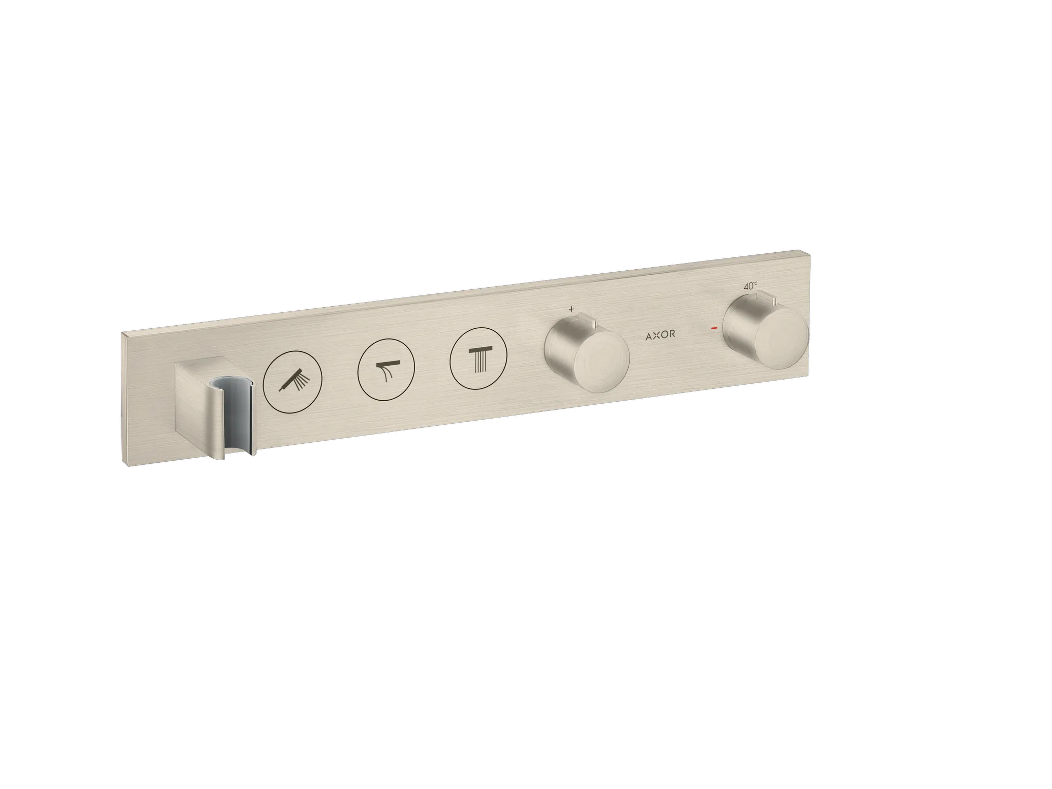 Hansgrohe AXOR ShowerSolutions Thermostatmodul Select 530⁄90 Unterputz für 3 Verbraucher, Brushed Nickel