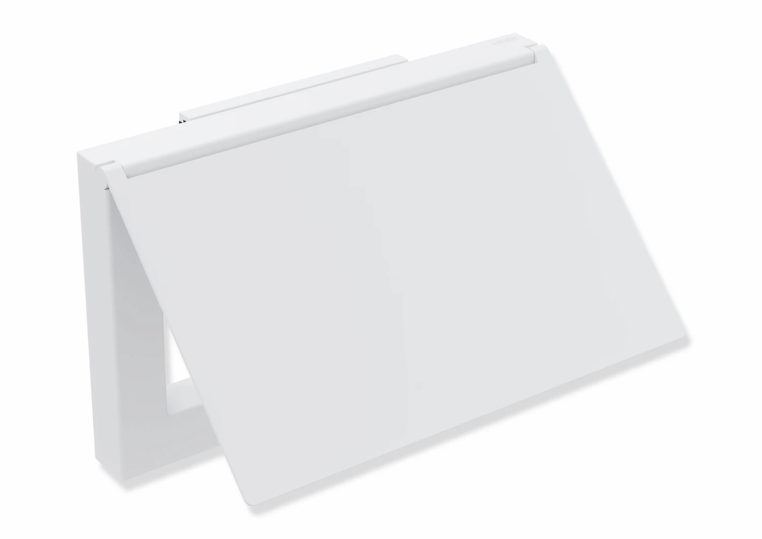 WC-Papierhalter Sys 900 Q, m. Deckel, plvb weiß tiefmatt