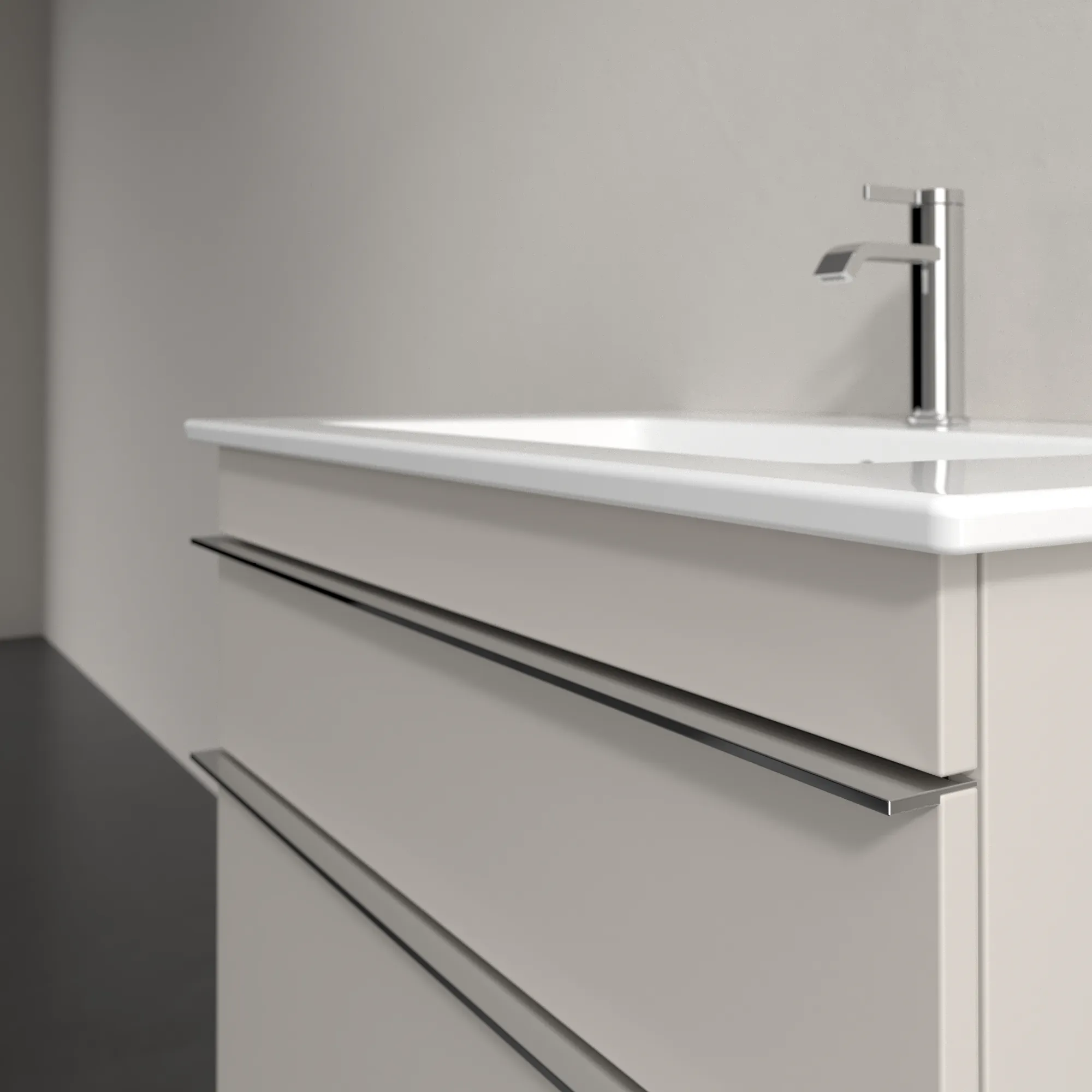 Villeroy & Boch Waschtischunterschrank „Venticello“ für Schrankwaschtisch 753 × 590 × 502 mm Cashmere Grey, für Becken mittig