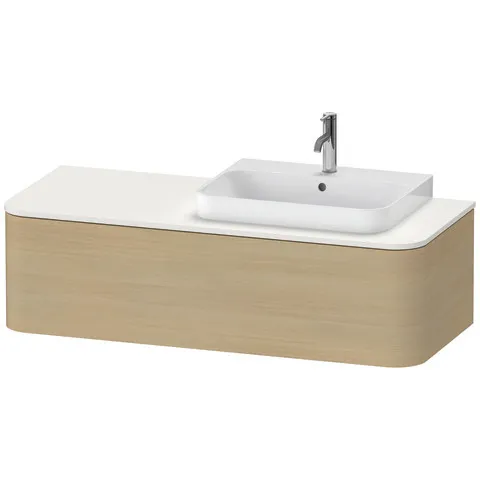 Duravit Waschtischunterschrank wandhängend „Happy D.2 Plus“ 130 × 35,4 × 55 cm, rechts Duravit Waschtischunterschrank wandhängend „Happy D.2 Plus“ 130 × 35,4 × 55 cm, rechts