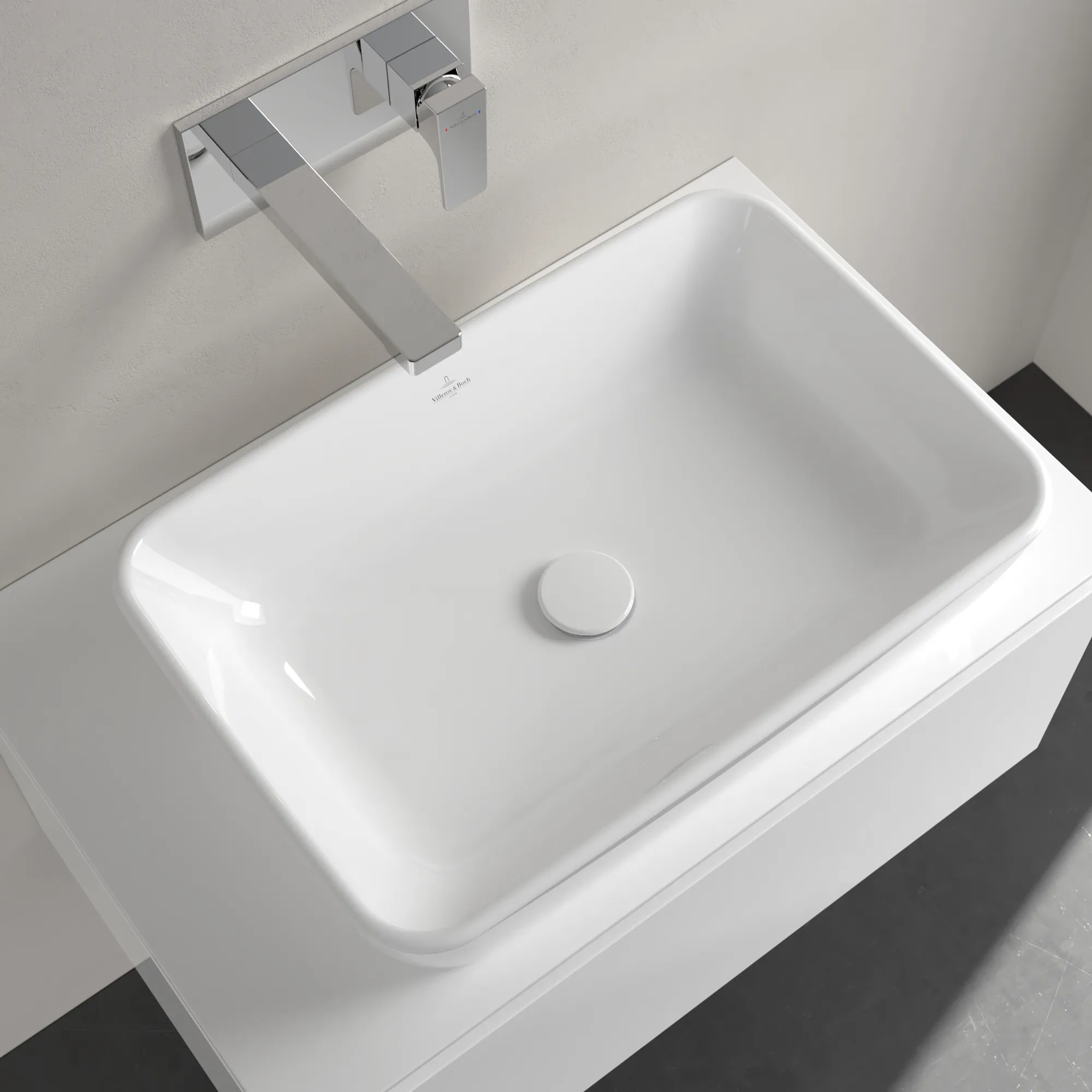 Villeroy & Boch Aufsatzwaschtisch „Architectura“ 600 × 405 × 155 mm, ohne Hahnlochbohrung in Weiß Alpin Villeroy & Boch Aufsatzwaschtisch „Architectura“ 600 × 405 × 155 mm, ohne Hahnlochbohrung in Weiß Alpin
