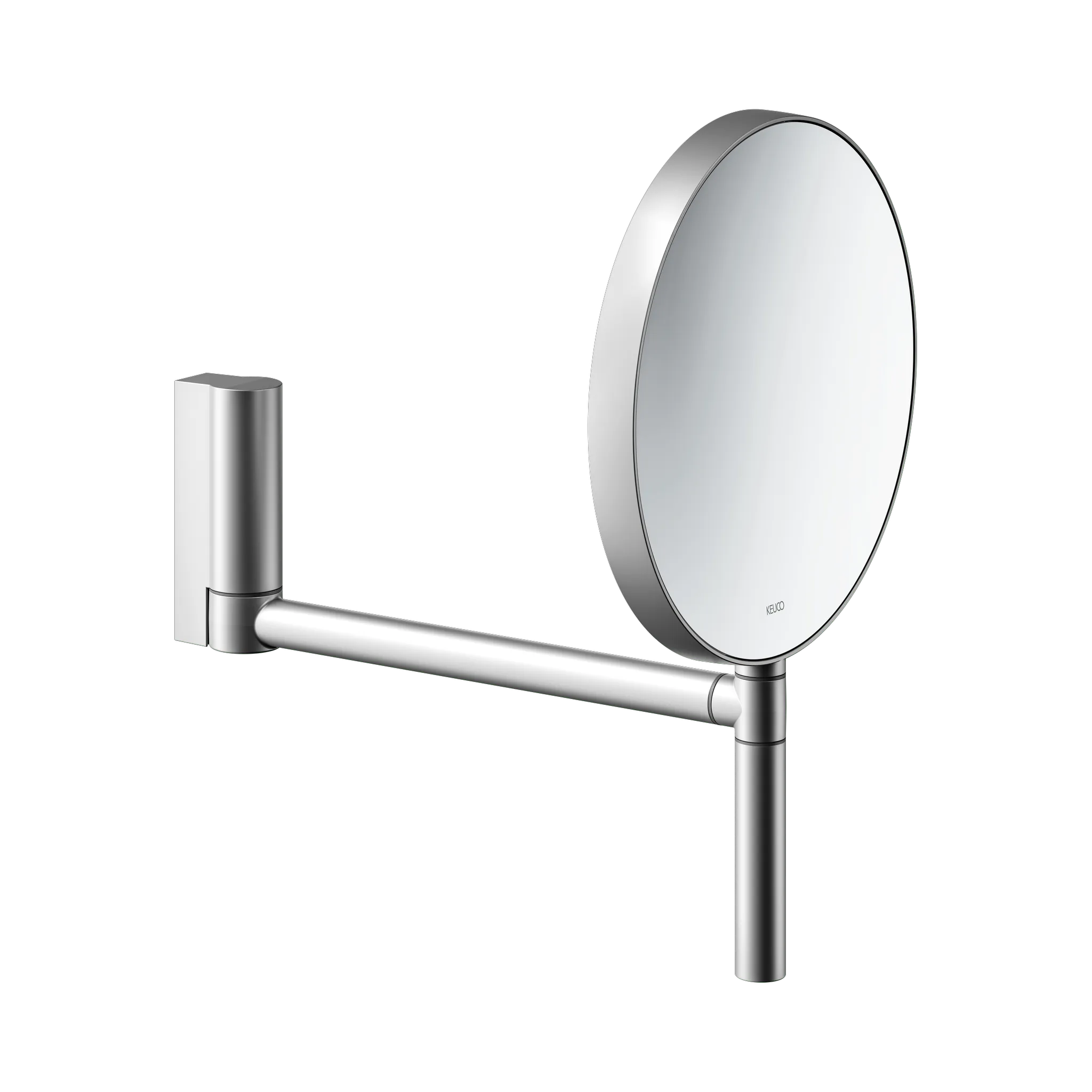 KEUCO Kosmetikspiegel „Plan“ Rund, ohne Beleuchtung in Aluminium-finish, ⌀ 193 mm