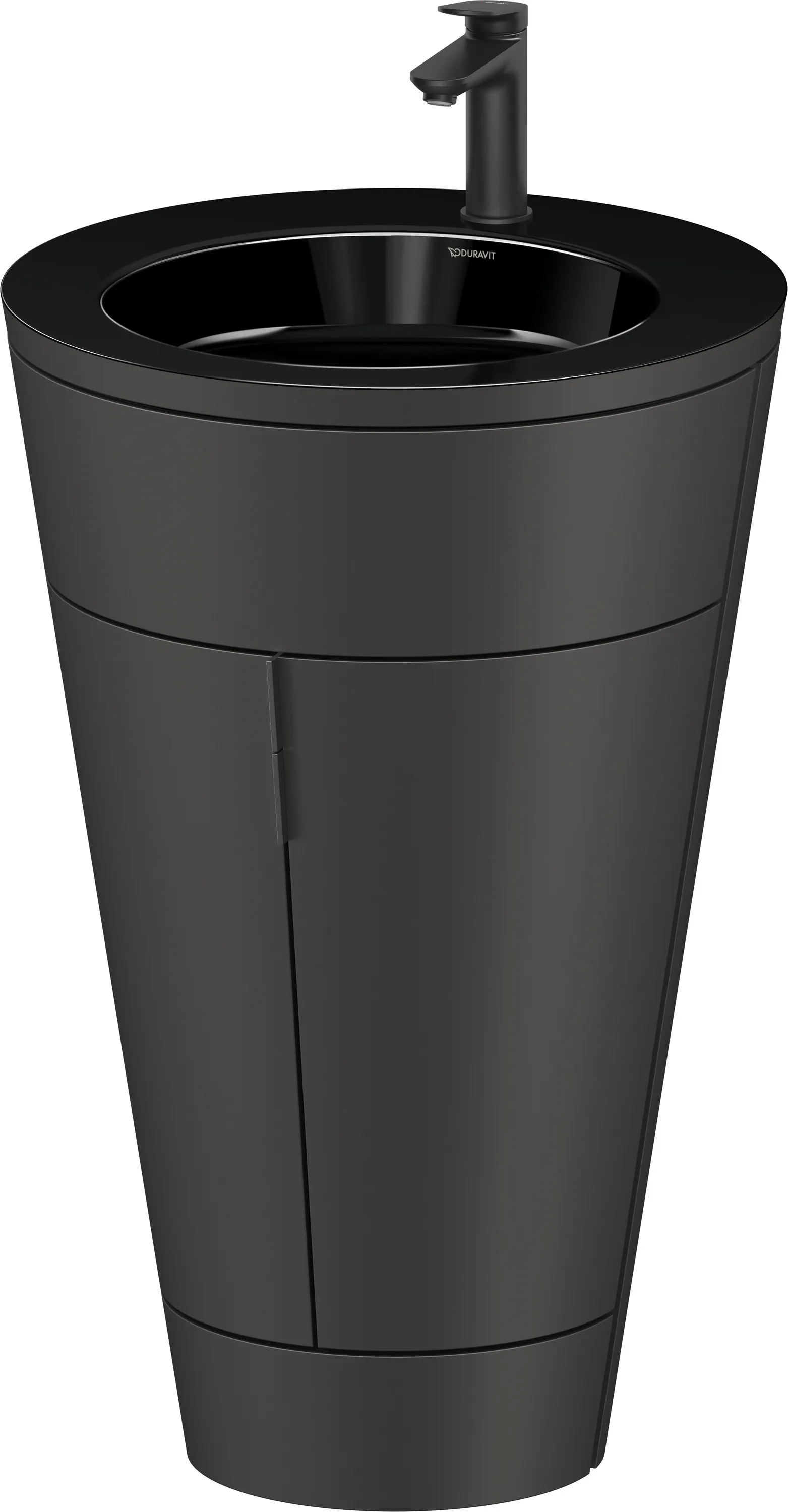 Duravit Waschtischunterschrank bodenstehend „Starck 1“ 56 × 86,4 × 60,5 cm in Schwarz Hochglanz