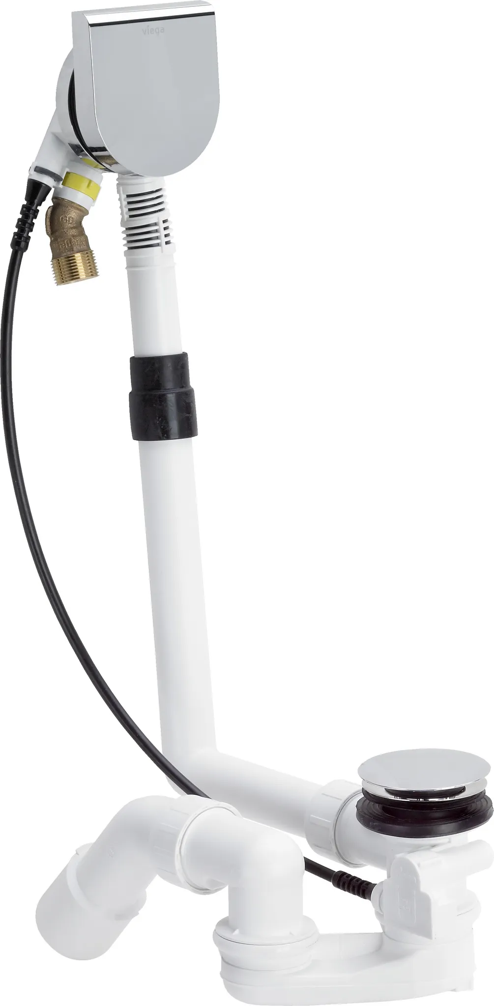 Viega Ab- und Überlaufgarnitur mit Zulauffunktion Modell 6170.10 „Multiplex Trio“ 6170.10 in 560 mm × DN40 / 50 verchromt 11 cm