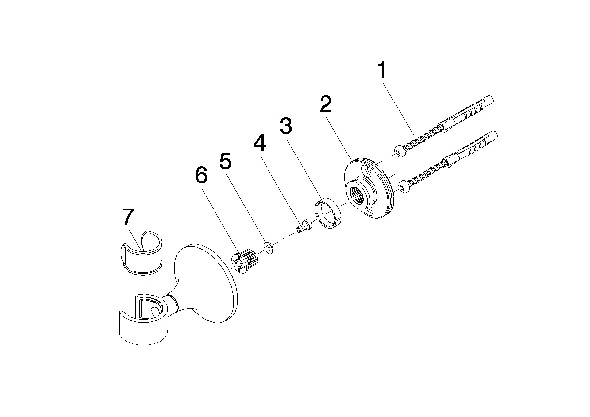 Dornbracht VAIA Brausehalter - Bronze gebürstet, Rosette Durchmesser 60 mm
