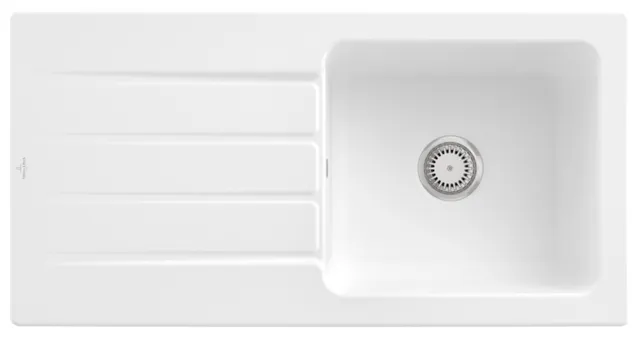 Villeroy & Boch Einbau-Küchenspülbecken „Architectura“ 60 1000 × 510 × 220 mm in Stone White Villeroy & Boch Einbau-Küchenspülbecken „Architectura“ 60 1000 × 510 × 220 mm in Stone White