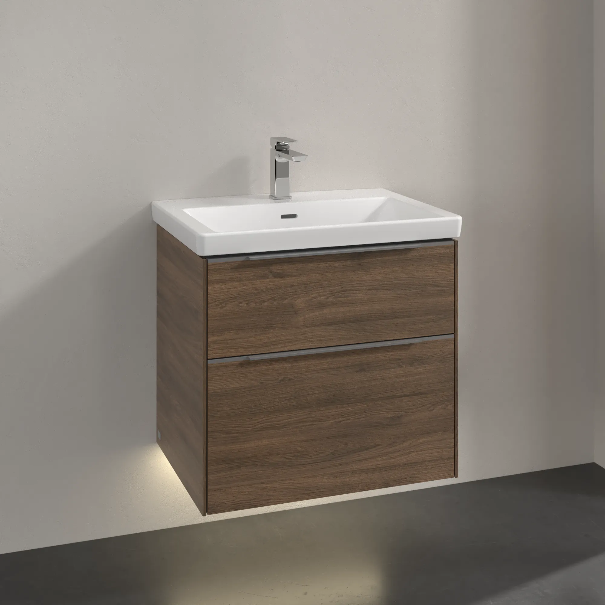 Villeroy & Boch Waschbeckenunterschrank Subway 3.0 Arizona Oak, 622 x 576 x 462 mm, mit Beleuchtung und SoftClosing Villeroy & Boch Waschbeckenunterschrank Subway 3.0 Arizona Oak, 622 x 576 x 462 mm, mit Beleuchtung und SoftClosing