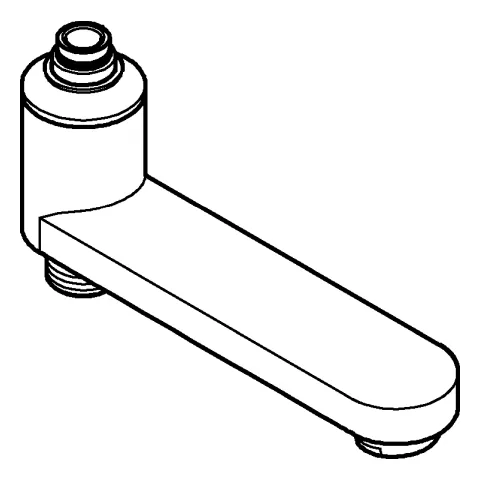 Grohe Schwenkauslauf 13450, integrierte Umstellung, chrom Grohe Schwenkauslauf 13450, integrierte Umstellung, chrom