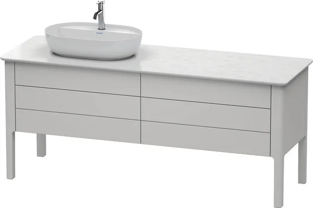 Duravit Waschtischunterschrank bodenstehend „Luv“ 173,3 × 74,3 × 57 cm Nordic Weiß Seidenmatt Duravit Waschtischunterschrank bodenstehend „Luv“ 173,3 × 74,3 × 57 cm Nordic Weiß Seidenmatt