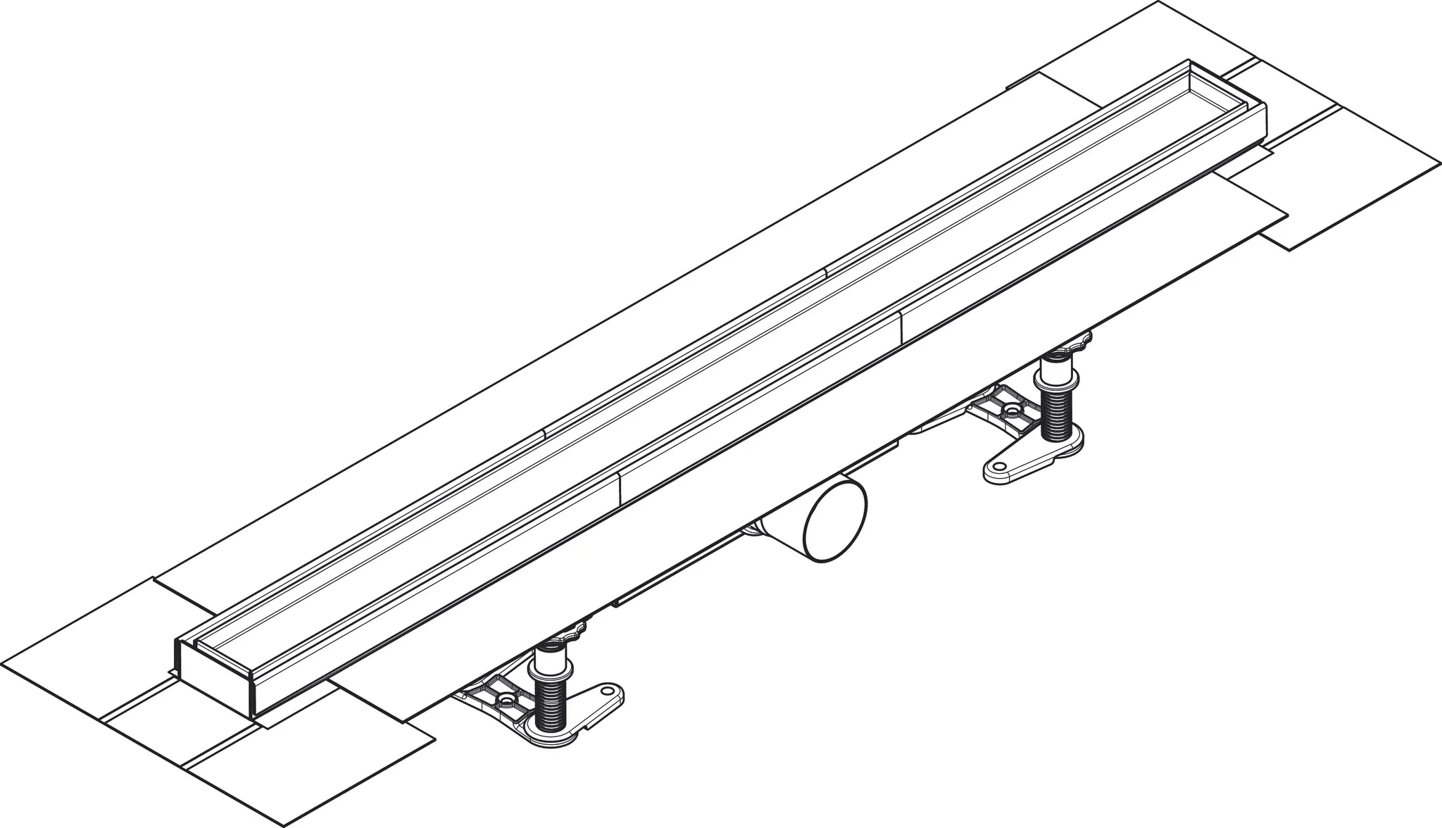Hansgrohe RainDrain Compact Komplettset Duschrinne 800 befliesbar