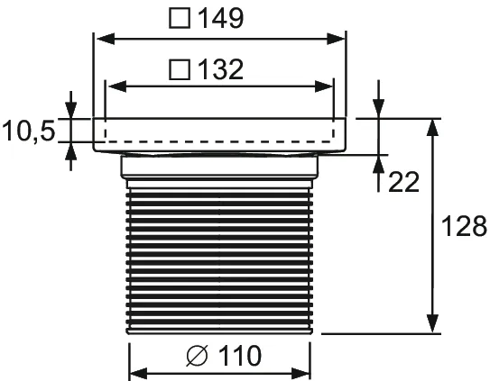 drainpoint S Rostrahmen aus Edelstahl, 150 mm, Design ″plate″ drainpoint S Rostrahmen aus Edelstahl, 150 mm, Design ″plate″