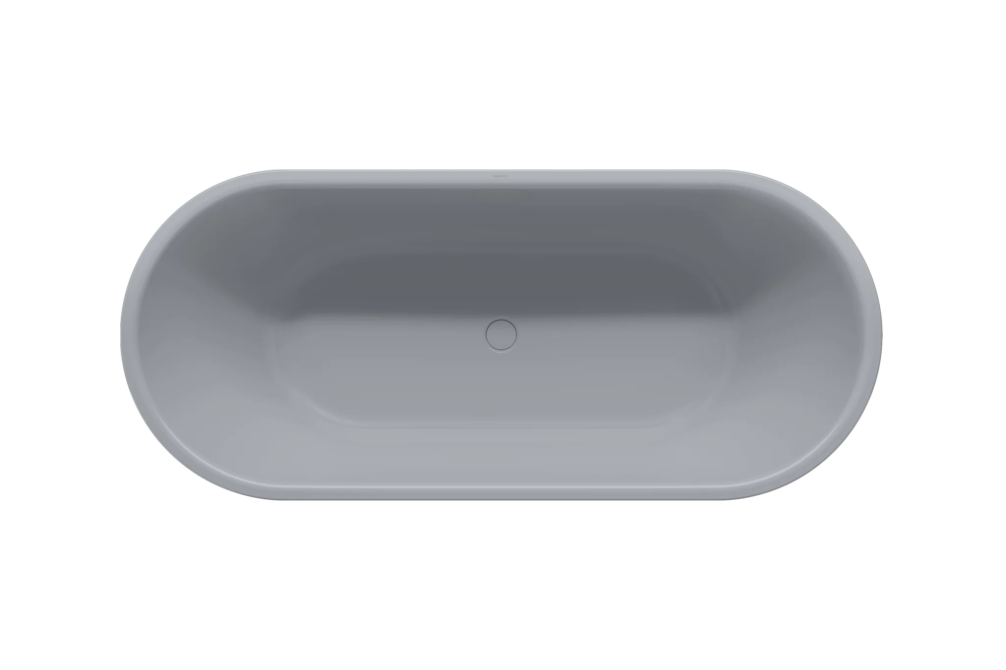 Kaldewei MEISTERSTÜCK CLASSIC DUO OVAL Badewanne, oval, 1750 x 760 mm, cool grey 30, freistehend mit mittigem Ab- und Überlaufdeckel
