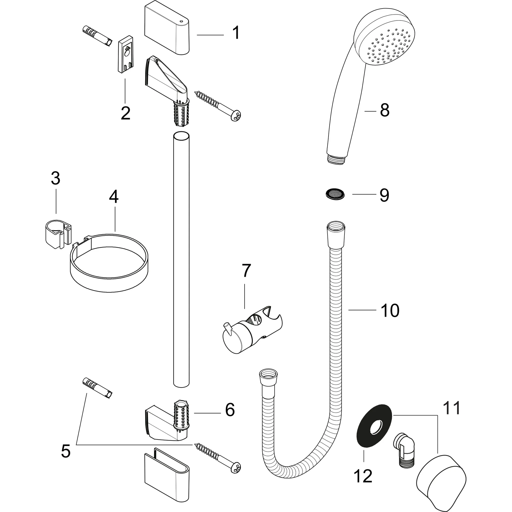 Brausenset Crometta 85 Green/ Unica'Crometta 650mm chrom Brausenset Crometta 85 Green/ Unica'Crometta 650mm chrom