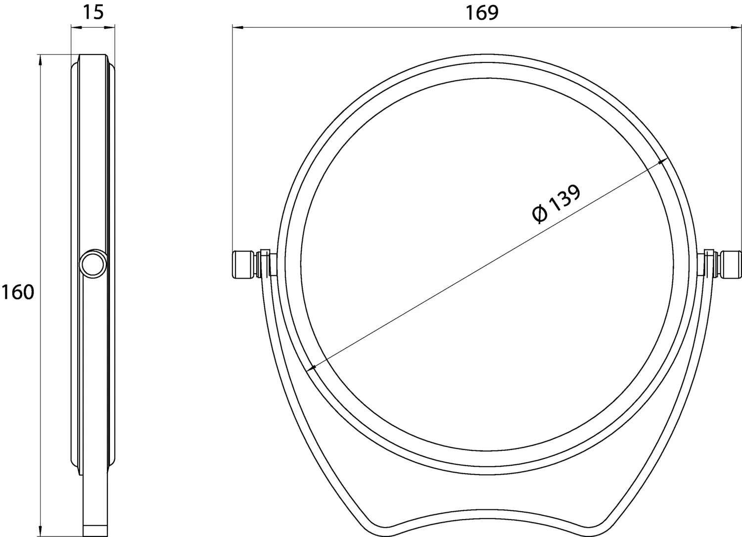 emco Reisespiegel „pure“ Rund in chrom emco Reisespiegel „pure“ Rund in chrom
