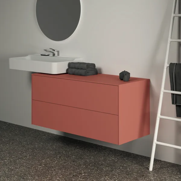 Ideal Standard Waschtischunterschrank „Conca“ 120,2 × 55 × 50,5 cm Sunset matt lackiert