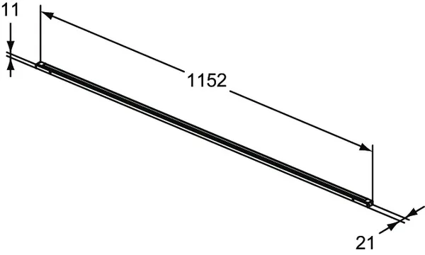 Ideal Standard CONCA Schubladenleuchten-Set, 1152mm, Anthrazit Ideal Standard CONCA Schubladenleuchten-Set, 1152mm, Anthrazit