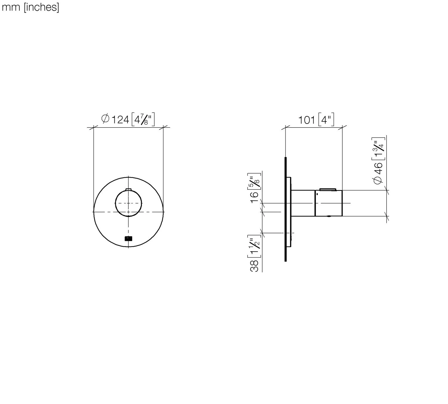 UP-Thermostat ohne Mengenregulierung SERIENSPEZIFISCH Chrom 36503979