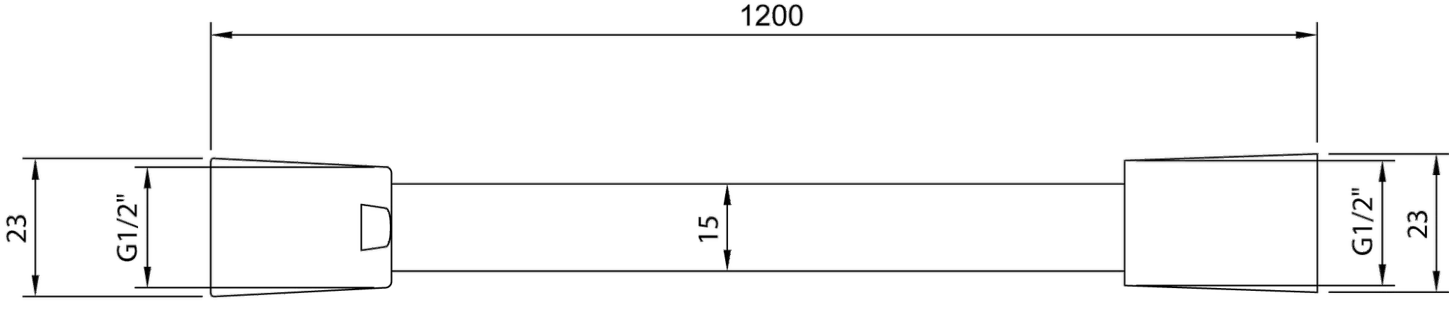 Duschschlauch TVC00003500061 chrom 120 cm