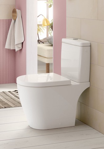 Stand-Tiefspül-WC DirectFlush „Avento“ 37 × 41 cm in Weiß Alpin, ohne Spülrand