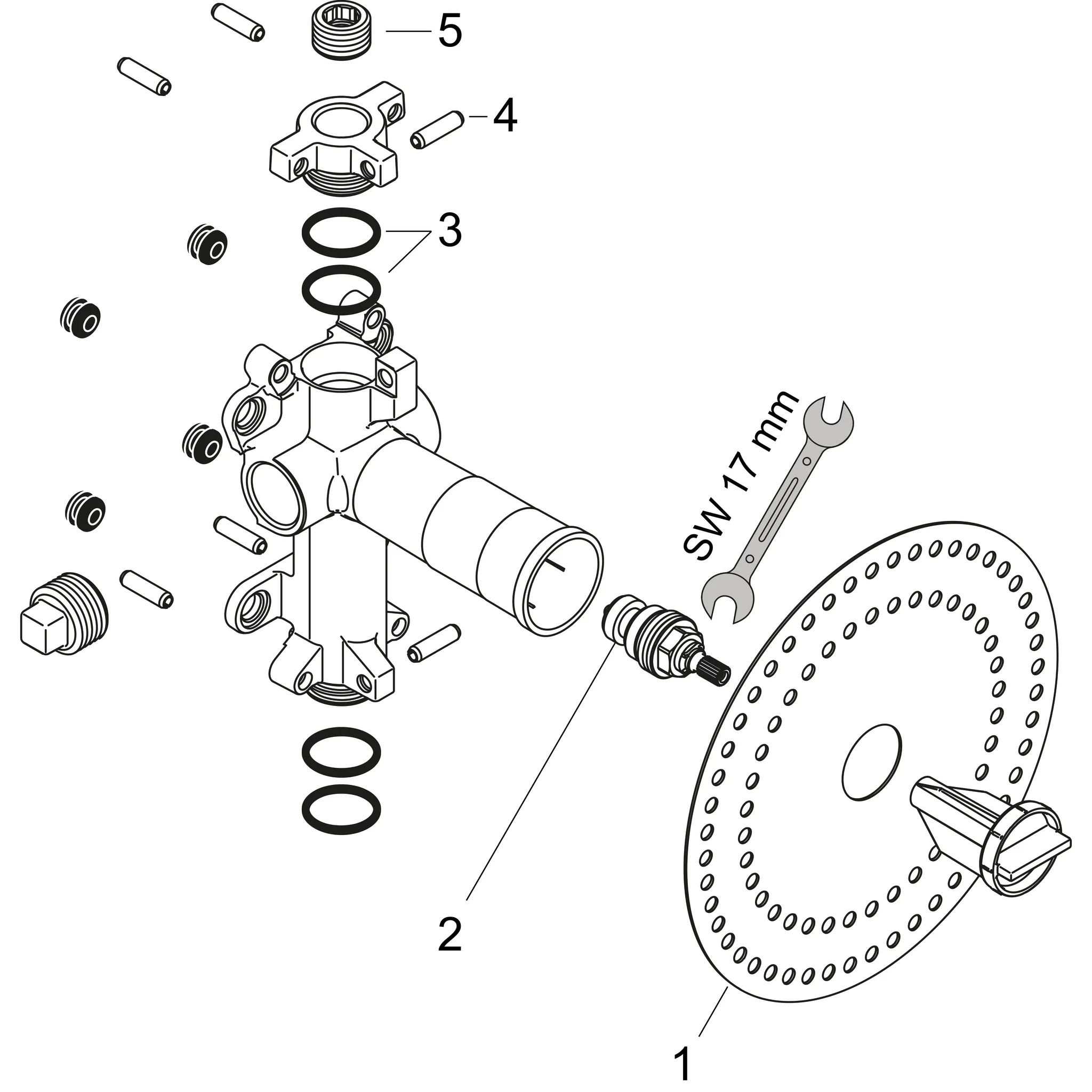 Hansgrohe AXOR ShowerSolutions Grundkörper für Absperrventil 120⁄120 Unterputz Hansgrohe AXOR ShowerSolutions Grundkörper für Absperrventil 120⁄120 Unterputz