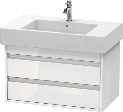 Duravit Waschtischunterschrank wandhängend „Ketho“ 80 × 48 × 45,5 cm Weiß Hochglanz