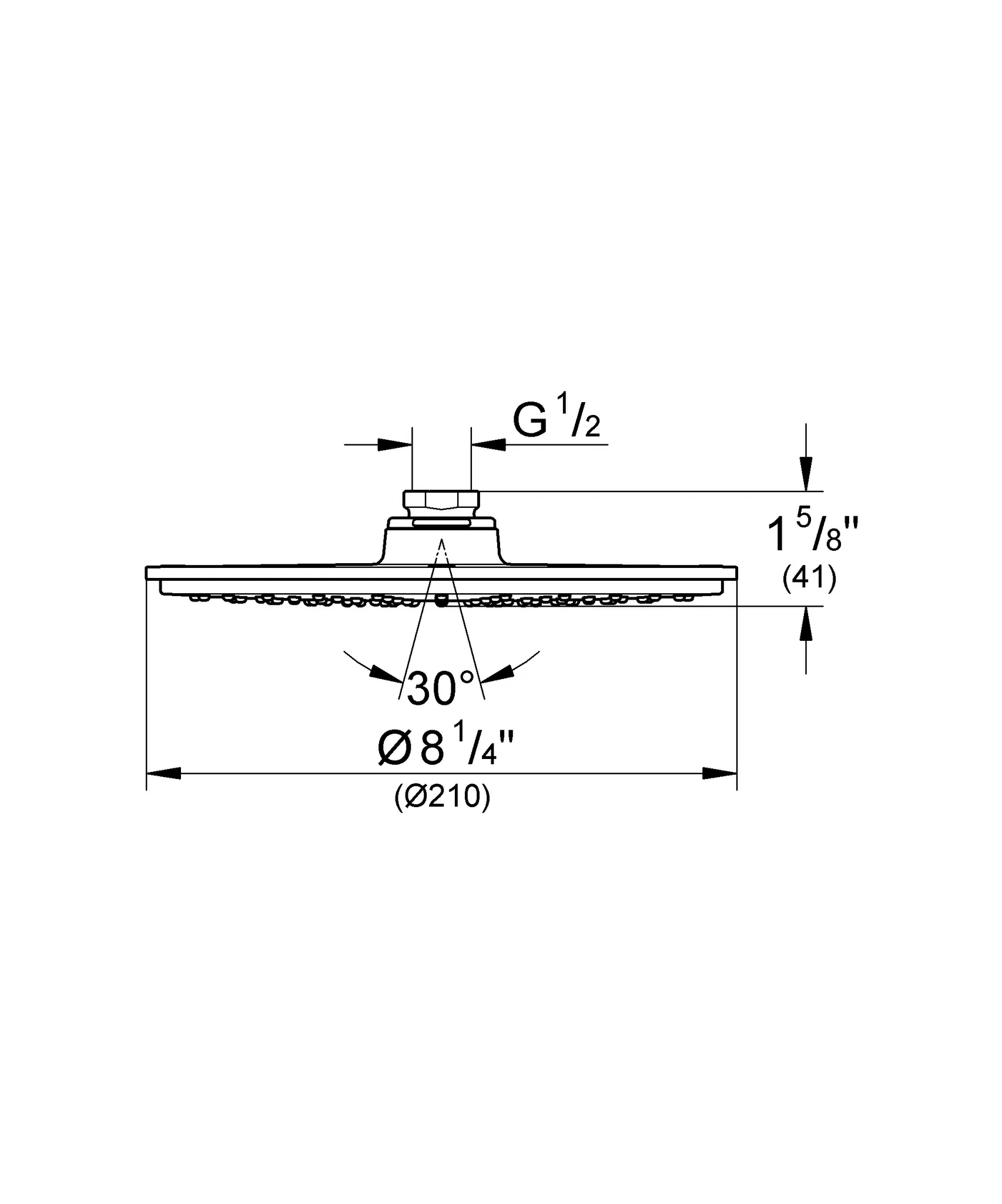 Grohe Rainshower Cosmopolitan 210 Kopfbrause 1 Strahlart Grohe Rainshower Cosmopolitan 210 Kopfbrause 1 Strahlart