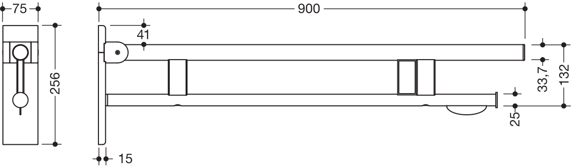 HEWI Stützklappgriff „System 900“