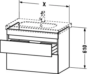 Duravit Waschtischunterschrank wandhängend „DuraStyle“ 60 × 61 × 45,3 cm
