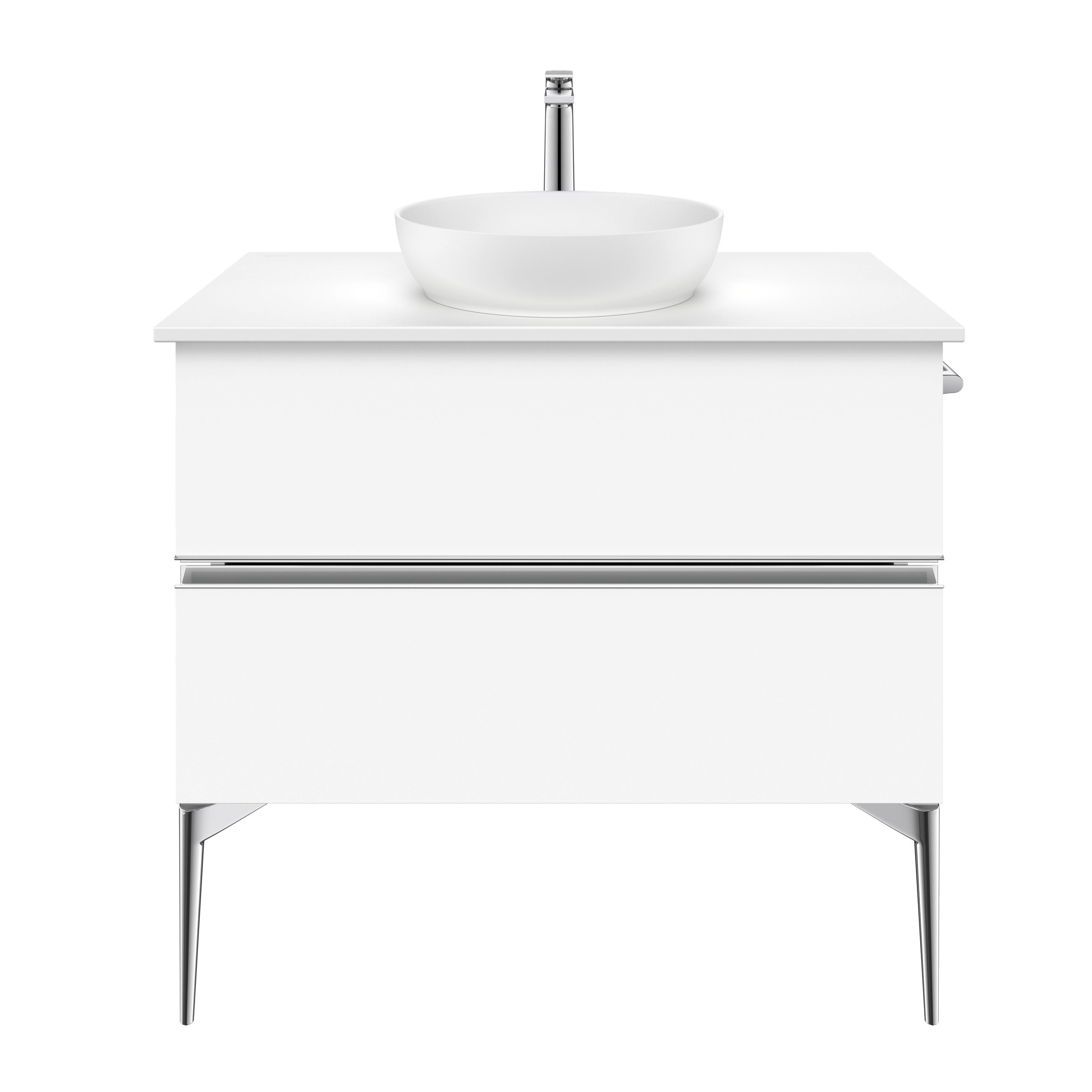 Duravit Waschtischunterschrank „Sivida“ 84,5 × 54,8 × 47,5 cm in Weiß Matt, Weiß Matt