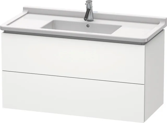 Duravit Waschtischunterschrank wandhängend „L-Cube“ 102 × 55,8 × 46,9 cm Weiß Supermatt