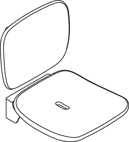 Klappsitz „Serie 802 LifeSystem“ in Anthrazit glänzend / Anthrazit matt Klappsitz „Serie 802 LifeSystem“ in Anthrazit glänzend / Anthrazit matt